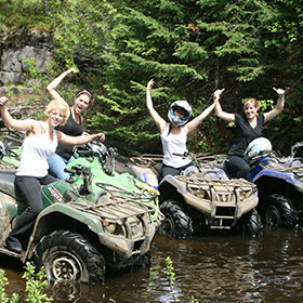 muskoka epic atv camping tour, atv tour into your campsite