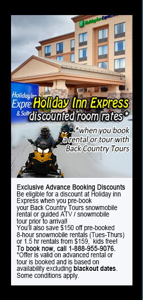 Back Country Tours Snowmobiling at Pinestone Resort Haliburton