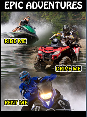 ride drive rent snowmobiles jet skis and atvs muskoka