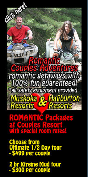 couples adventures atv muskoka haliburton