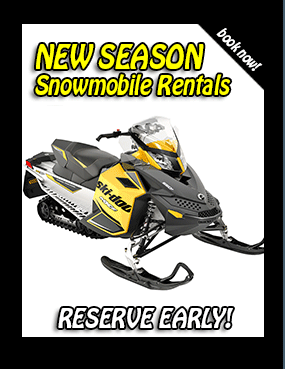 new season snowmobile rentals muskoka haliburton Pine Cliff Resort