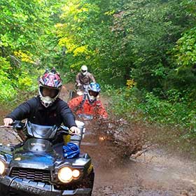 muskoka epic atv camping tour, atv tour into your campsite