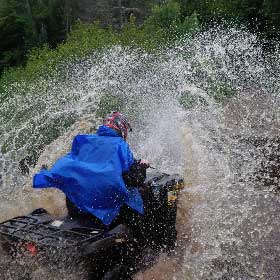 muskoka epic atv camping tour, atv tour into your campsite