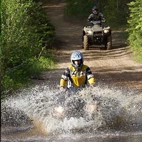 muskoka epic atv camping tour, atv tour into your campsite