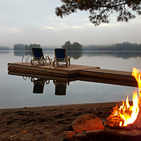 cottage rental with atv snowmobile or jet ski muskoka haliburton