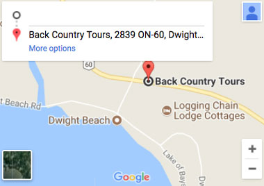 back country tours directions location