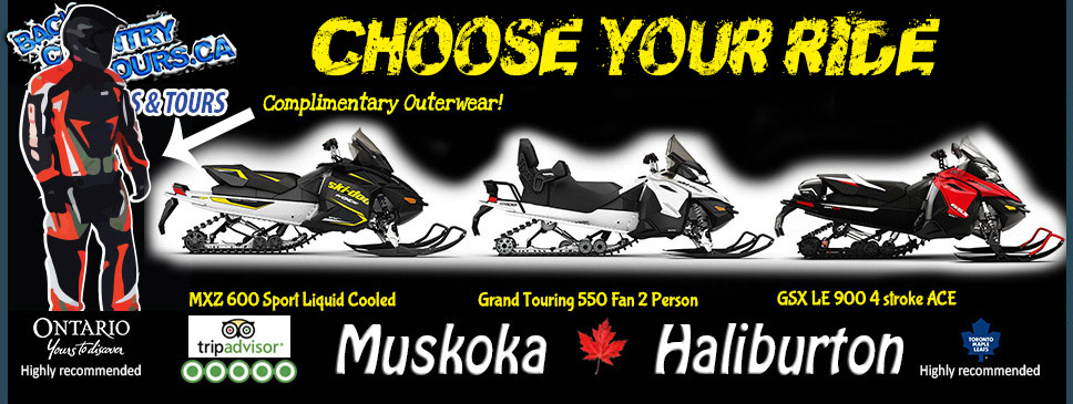 snowmobile in muskoka and haliburton