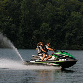 jet ski in haliburton at pinestone resort