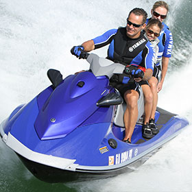 jet ski in haliburton at pinestone resort