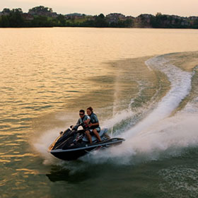 jet ski in haliburton at pinestone resort