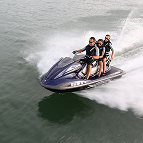 jet ski in haliburton at pinestone resort