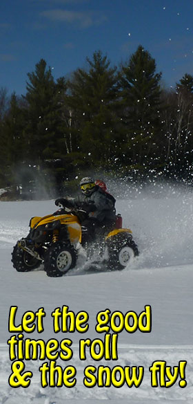 winter family atv tour muskoka and algonquin park ontario