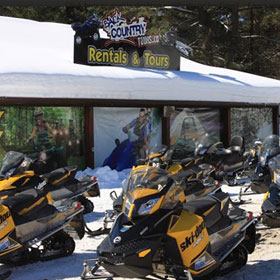snowmobile rentals and tours for winter stag events bachelor parties