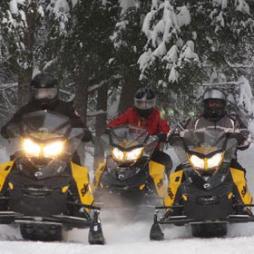 snowmobile rentals and tours for winter stag events bachelor parties