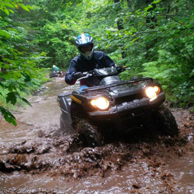 muskoka epic atv camping tour, atv tour into your campsite